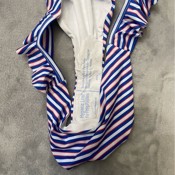 New! Beach Riot Paige striped ruffle Bikini Bottom 10012 - Picture 8 of 10